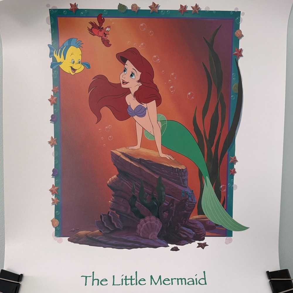 Disney Wall Art Print - Teal, White, Black - Picture 4 of 4
